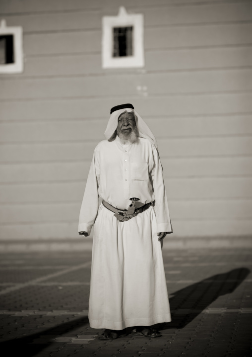 Portrait of a saudi man wearing a jambiya, Najran Province, Najran, Saudi Arabia