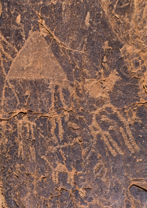 Petroglyphs depicting camels, Al-Jawf Province, Al-Qadeer, Saudi Arabia