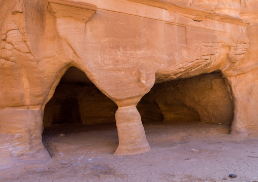Old nabataean tomb in madain saleh archaeologic site, Al Madinah Province, Al-Ula, Saudi Arabia