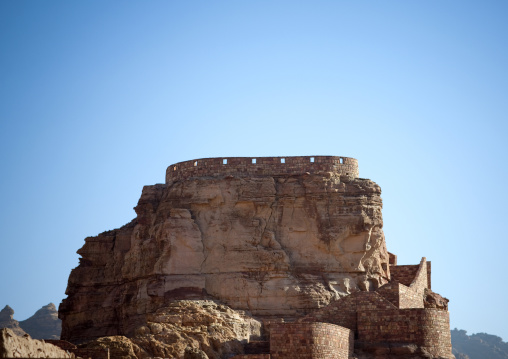 Old fort at the top of a hill, Al Madinah Province, Alula, Saudi Arabia