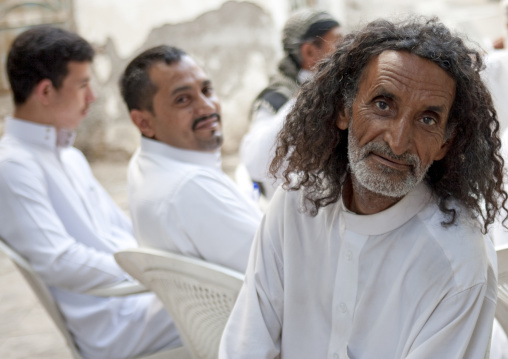 Men in a coffee shop, Mecca province, Jeddah, Saudi Arabia