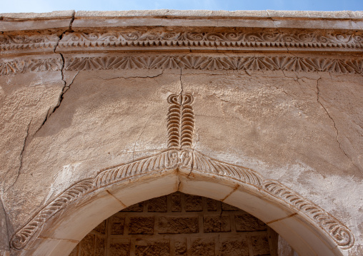 Gypsum decoration of the internal walls of a turkish house, Jizan Region, Farasan island, Saudi Arabia