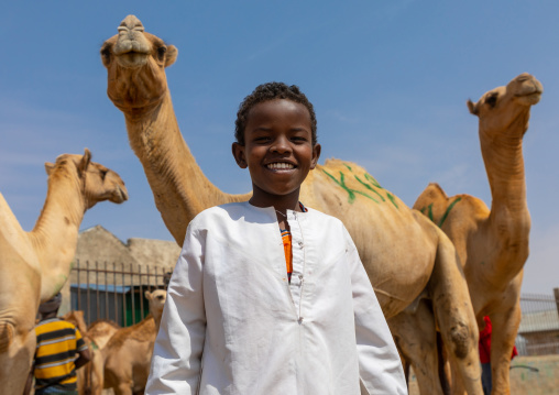 Somali boy in the camel market, Woqooyi Galbeed region, Hargeisa, Somaliland