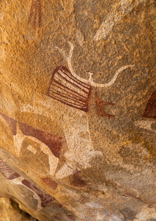 Cave paintings and petroglyphs depicting cows copulating, Woqooyi Galbeed, Laas Geel, Somaliland