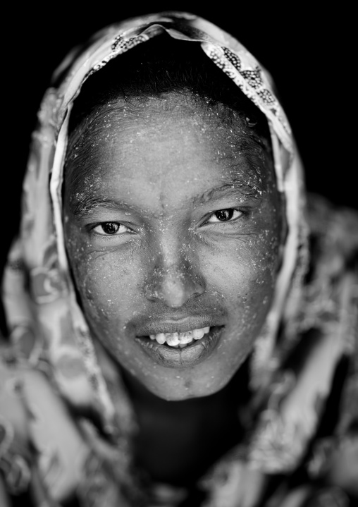 Portrait Of A Young Woman Wearing Qasil On Her Face, Hargeisa, Somaliland