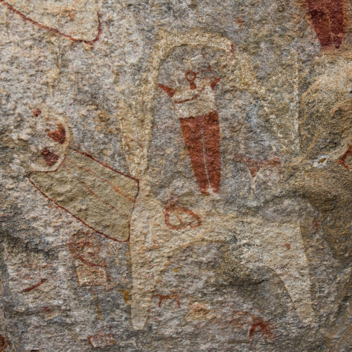 Laas Geel Rock Art Caves, Paintings Depicting Human Beings, Hargeisa, Somaliland