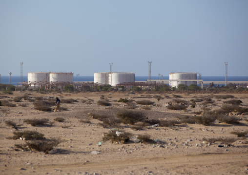 Tanks On The Port Of Berbera And The Sea, Berbera, Somaliland