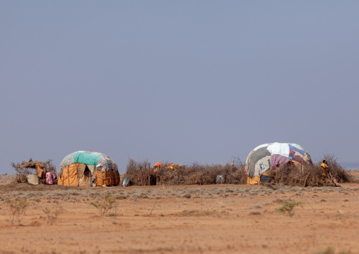 A somali hut called aqal in the desert, Dhagaxbuur region, Degehabur, Somaliland