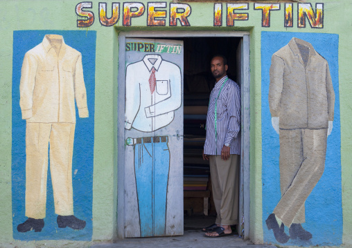 A Painted Advertisement For A Tailor Shop, Boorama, Somaliland