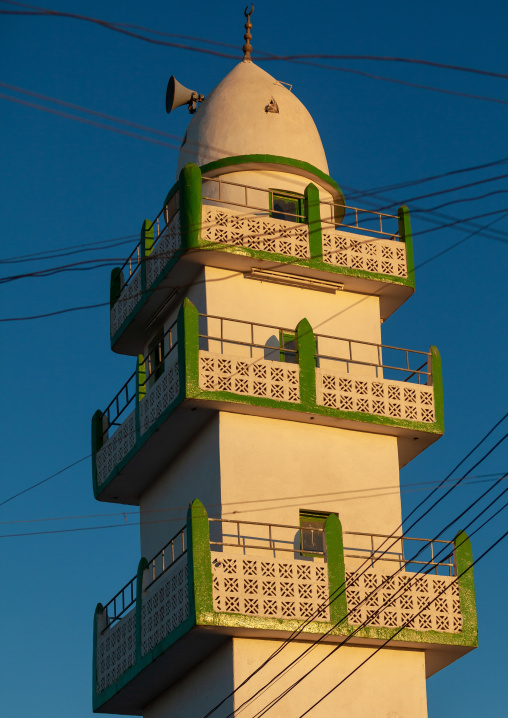 Minaret of a mosque in town, Woqooyi Galbeed region, Hargeisa, Somaliland