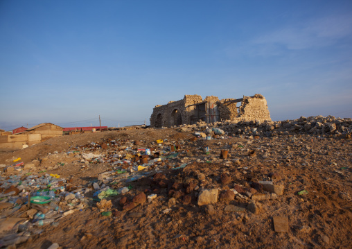 Buildings Destroyed During The Civil War Standing On A Wasteland, Zeila, Somaliland