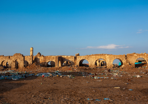Ruins of the old town after the somalian civil war, Awdal region, Zeila, Somaliland