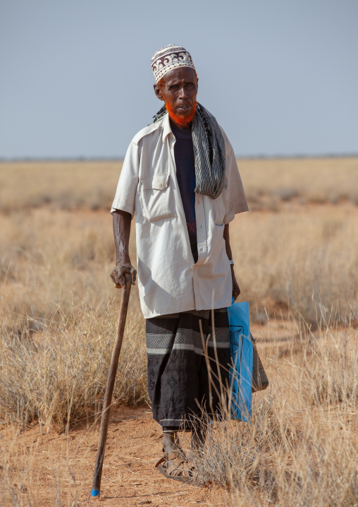 Somali tribe elder with red beard, Awdal region, Zeila, Somaliland