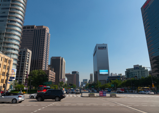 View of the city center, National capital area, Seoul, South korea
