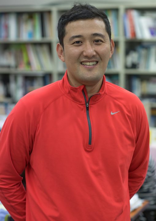 Portrait of a physical education teacher at Yeomyung school, National Capital Area, Seoul, South Korea