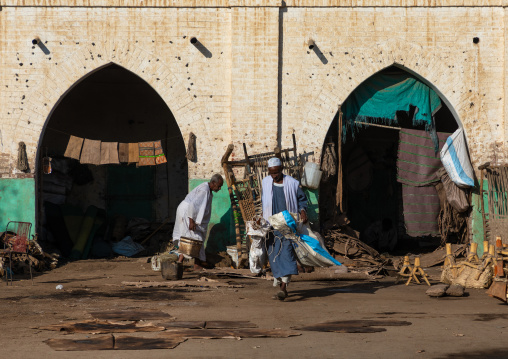 Leather market with its arcades, Kassala State, Kassala, Sudan