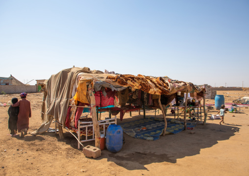 Traditional tent of the Rashaida tribe, Kassala State, Kassala, Sudan