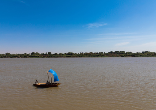 Small boat on river Nile, Khartoum State, Khartoum, Sudan