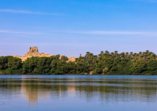 Ruins of an old ottoman fort overlooking river Nile, Northern State, El-Kurru, Sudan