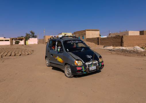 Small car used as taxi, Northern State, El-Kurru, Sudan