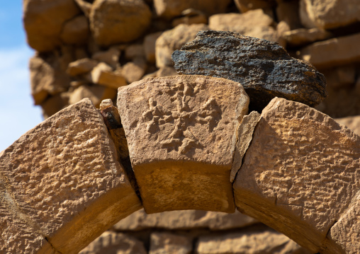 Occitan cross in al Ghazali christian monastery, Northern State, Wadi Abu Dom, Sudan
