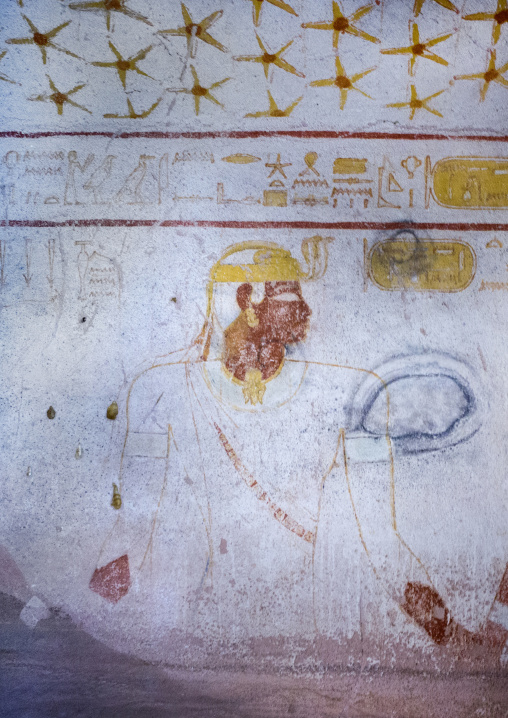 Sudan, Fourth Cataract, El Kurru, burial chamber ceiling of the tomb of tanutamani