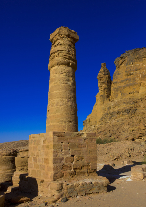Sudan, Northern Province, Karima, temple of amun in the holy mountain of jebel barkal