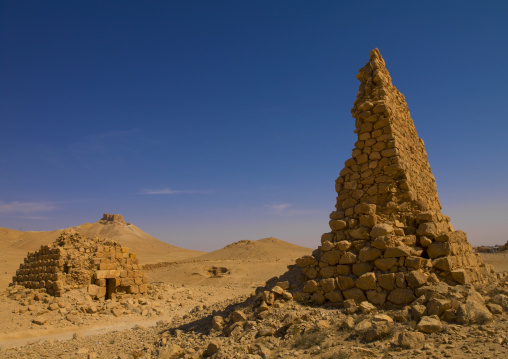 Eggelin Tomb Tower In The Ancient Roman City, Palmyra, Syrian Desert, Syria
