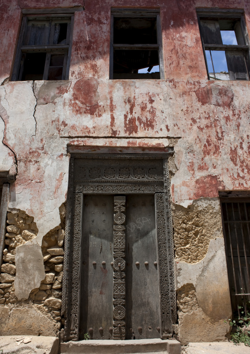 Old door in bagamoyo stone town, Tanzania
