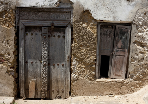 Old door in bagamoyo stone town, Tanzania