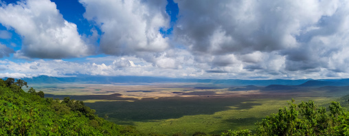 Tanzania, Arusha Region, Ngorongoro Conservation Area, view of the crater