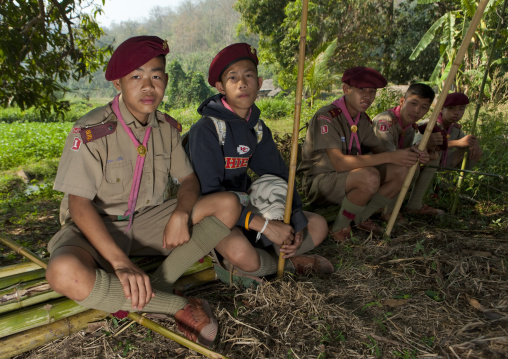 Scouts in mae hong son area, Thailand