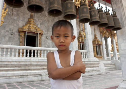 Bangkok kid in temple, Thailand