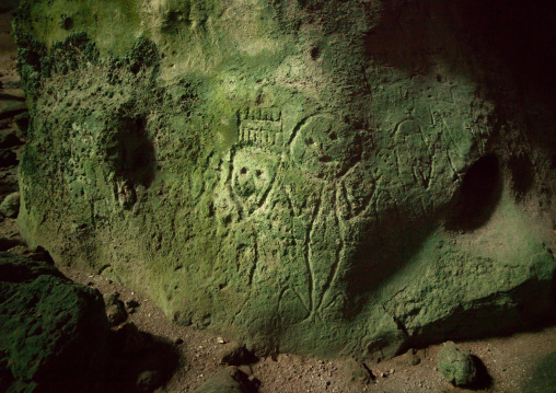 Petroglyphs carved in a cave, Malampa Province, Malekula Island, Vanuatu