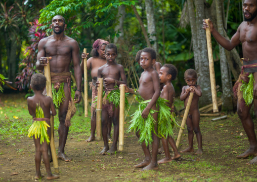 People from Big Nambas tribe dancing during a ceremony, Malampa Province, Malekula Island, Vanuatu