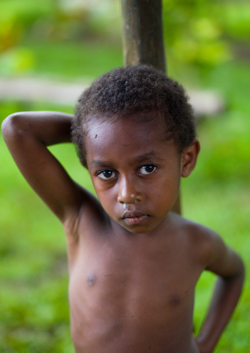 Ni-Vanuatu boy, Sanma Province, Espiritu Santo, Vanuatu
