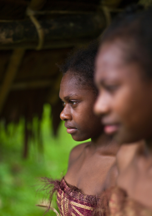 Ni-Vanuatu girls, Sanma Province, Espiritu Santo, Vanuatu