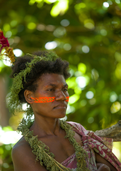 Traditional dance with women in colorful clothes, Tanna island, Epai, Vanuatu