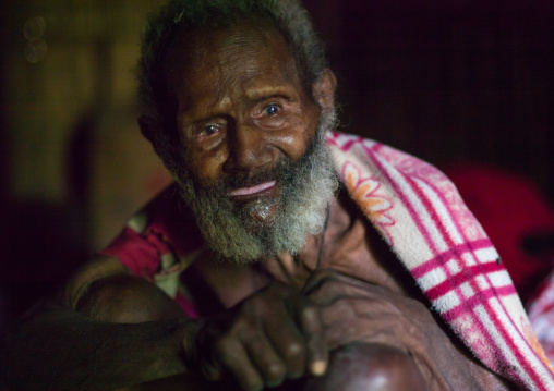 Ni-Vanuatu old man with white beard, Tanna island, Yakel, Vanuatu