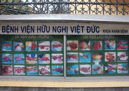 Pictures of an awareness campaign warning about the dangers of firecrackers, Hanoi, Vietnam