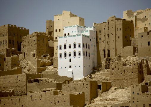 Adobe And Painted Buildings, Al Hajjarin Village,, Wadi Doan, Yemen