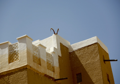 Ibex Horns Hung On A House, Wadi Doan, Yemen