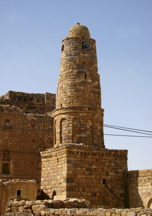 Minaret Of A Mosque, Ina Village, Yemen