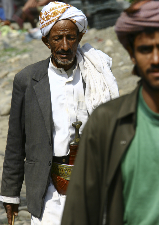 Men From Jebel Saber Wearing Jambia, Taiz Yemen
