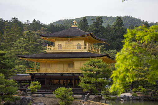 Temple of the golden pavilion, Kansai region, Kyoto, Japan