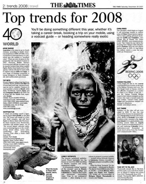 The Times 2008 trips